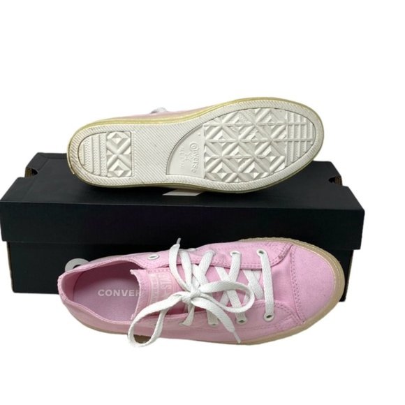 Converse Ctas Ox Women Cherry Blossom Pink Gold Canvas Low 666871C used - Picture 7 of 10